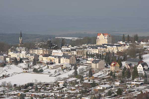 Blick auf Schöneck im oberen Vogtland