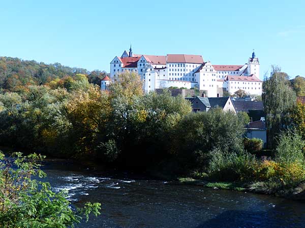 Blick zum Schloss Colditz