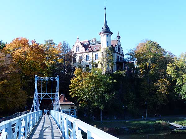 Hängebrücke Grimma mit Gattersburg